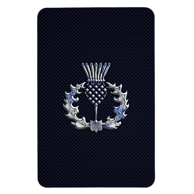 Imán Cromado como en la fibra de carbono Imprimir fragm (Vertical)