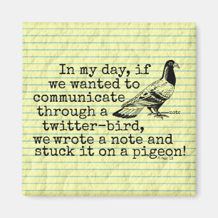 Imán Cronología de pájaro de Twitter de la edad avanzad