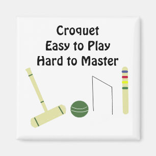 Imán Croquet Game con Saying