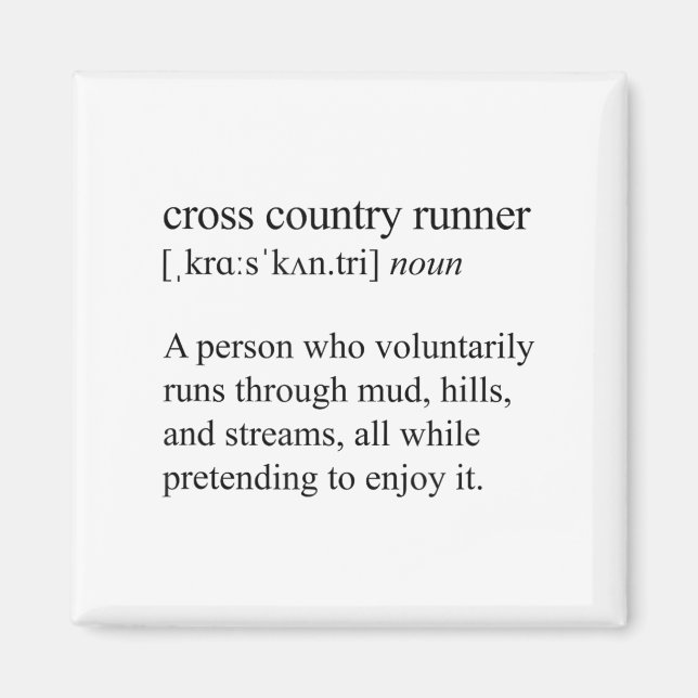 Imán Cross Country Runner Definition, Xc Running  (Frente)