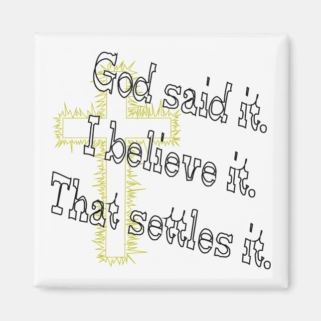 Imán Cross God Said (Frente)