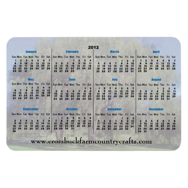 Imán Crossbuck Farm 2012 Calendar Magnets (Horizontal)