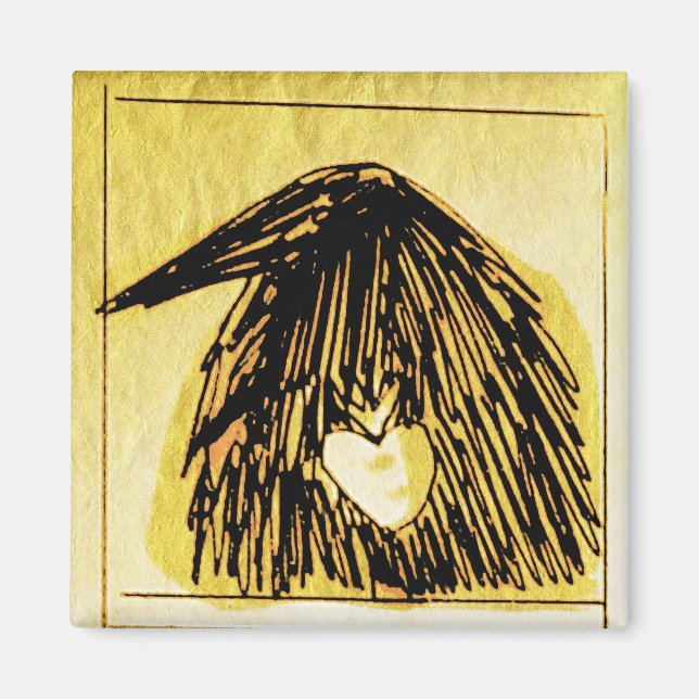 Imán crow con un heART (Frente)