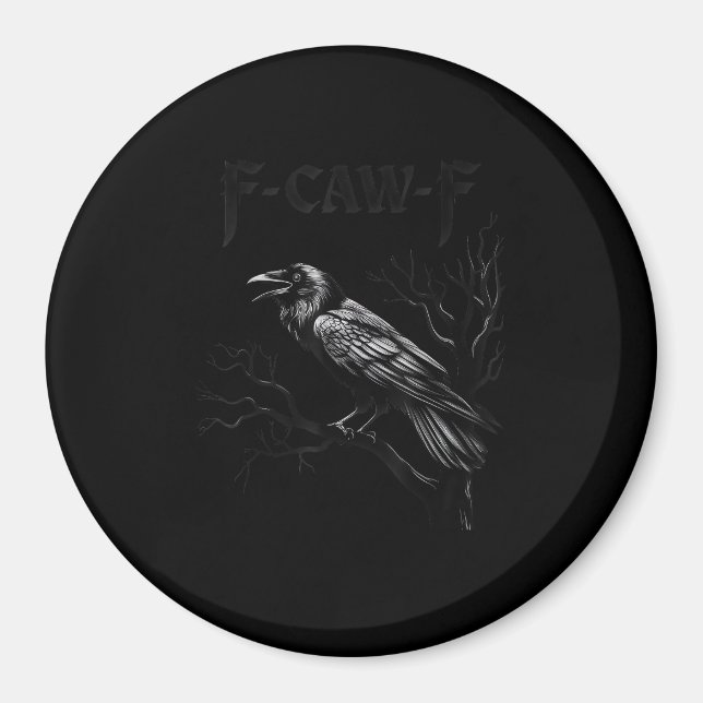 Imán Crow, F-Caw-F Bird Retro Classic (Frente)