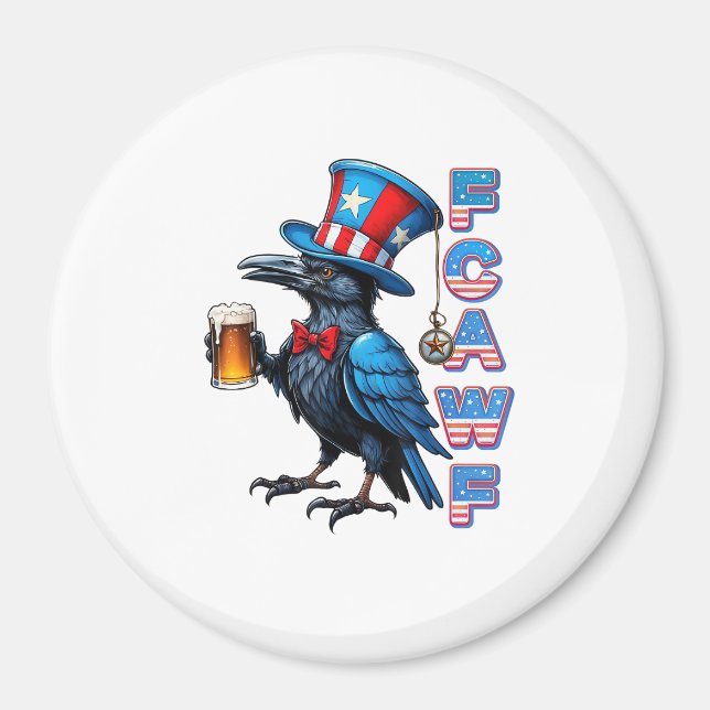 Imán Crow, F-Caw-F Funny Bird Creative Casual (Frente)