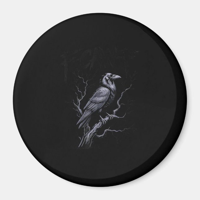 Imán Crow F-Caw-F Funny Bird Saying Humor Meme (Frente)