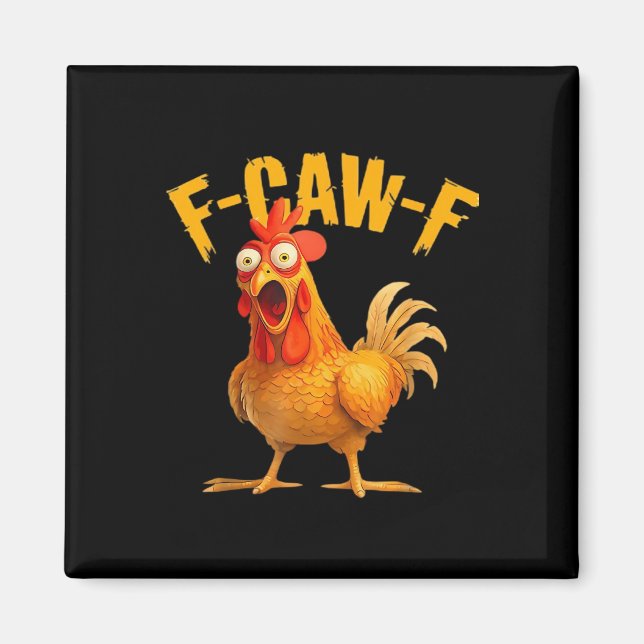 Imán Crow Humor F-Caw-F Gothic Funny Retro Cool (Frente)