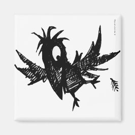 Imán Crow negro gracioso
