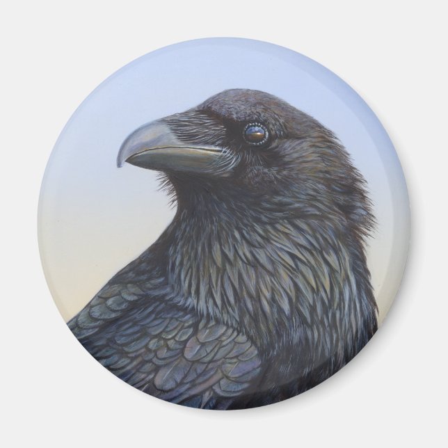 Imán Crow Raven Sunset Painting Art (Frente)