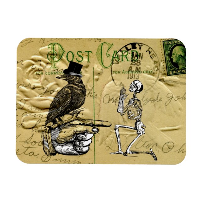 Imán Crow y skeleton (Horizontal)