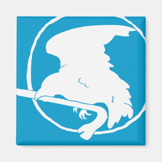 Imán Crowbar Magnet blanco/azul, redondo y cuadrado