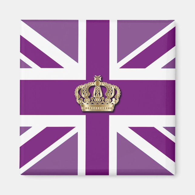 Imán Crown and Union Jack Patriotic Magnet (Frente)
