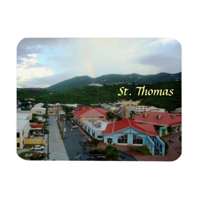Imán Crown Bay St. Thomas, USVI Premium Magnet (Horizontal)