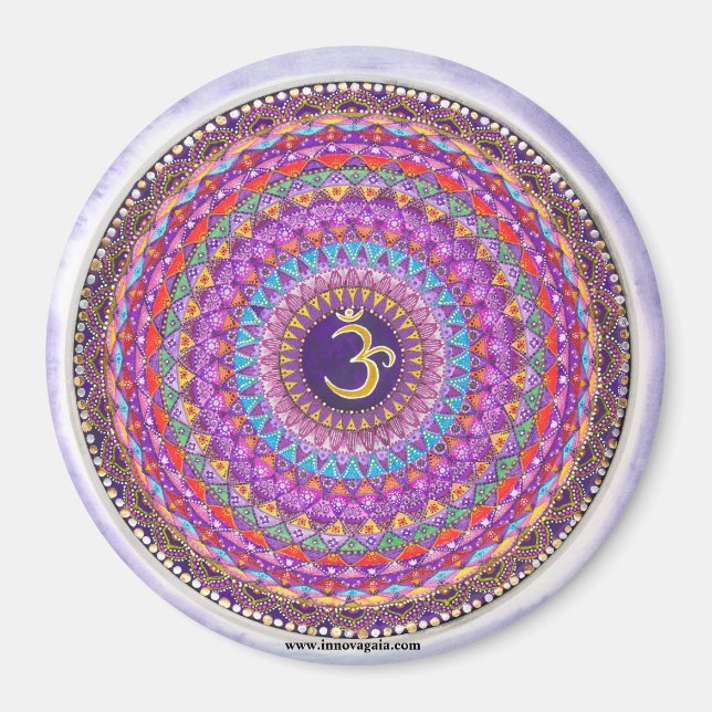Imán Crown Chakra Mandala Magnet (Frente)