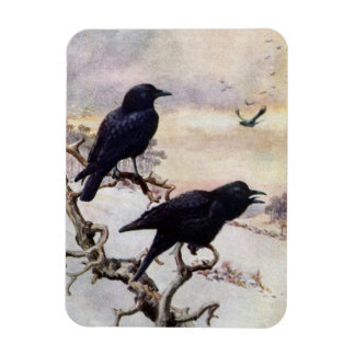 Imán Crows en Ilustracion invernal