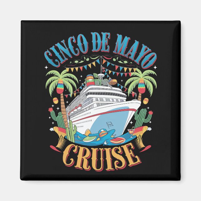 Imán Crucero Cinco De Mayo México Barco Mexicano Fiesta (Frente)