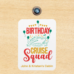 Imán Crucero de Cumpleaños Divertido Grupo Personalizad