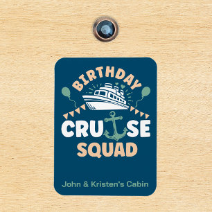 Imán Crucero de Cumpleaños Divertido Grupo Personalizad