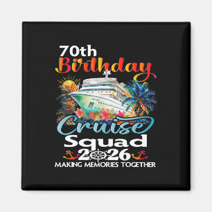 Imán Crucero de cumpleaños número 70 amigos familia vac