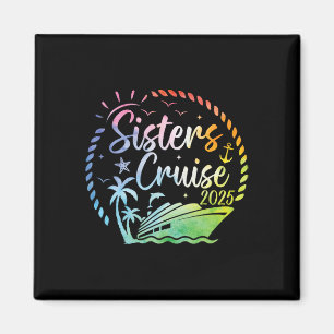 Imán Crucero de hermanas 2025 Chicas en crucero Vacacio