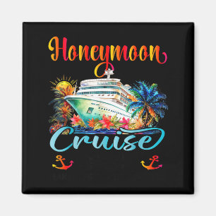 Imán Crucero de luna de miel 2026 Arte gráfico recién c