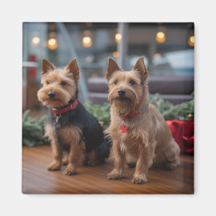 Imán Crucero de Navidad del Terrier Australiano: Pataso