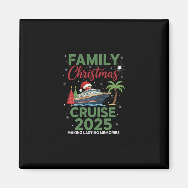 Imán Crucero de Navidad Familiar 2025  (Frente)