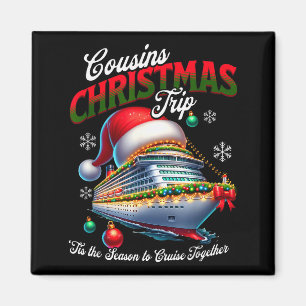 Imán Crucero de Navidad Prima Coincidente Viaje Vacacio