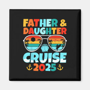 Imán Crucero de padre e hija 2025 Día del Padre Retro
