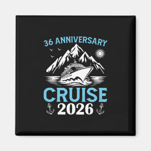 Imán Crucero del 36º Aniversario 2026 Cupón de Boda Com
