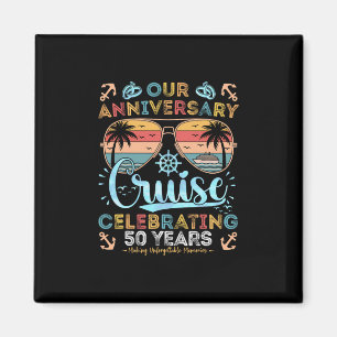Imán Crucero del 50 aniversario que celebra 50 años par