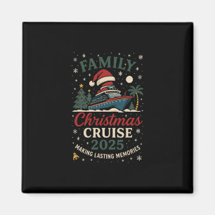 Imán Crucero divertido de Navidad familiar 2025 Viajes