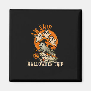 Imán Crucero Embrujado Barco Oh Viaje de Halloween Feli