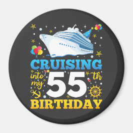 Imán Crucero en mi círculo de 55 cumpleaños