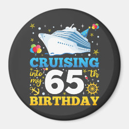Imán Crucero en mi círculo de fiesta de cumpleaños núme