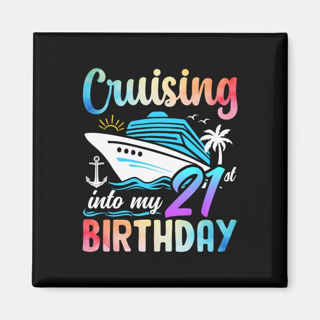 Imán Crucero en mi cumpleaños número 21 (Frente)