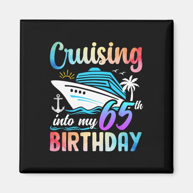 Imán Crucero en mi cumpleaños número 65 (Frente)