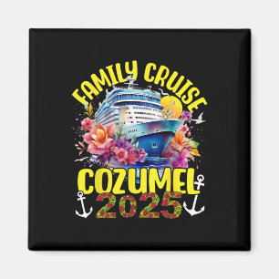 Imán Crucero Familiar 2025 Cozumel México Viaje Familia