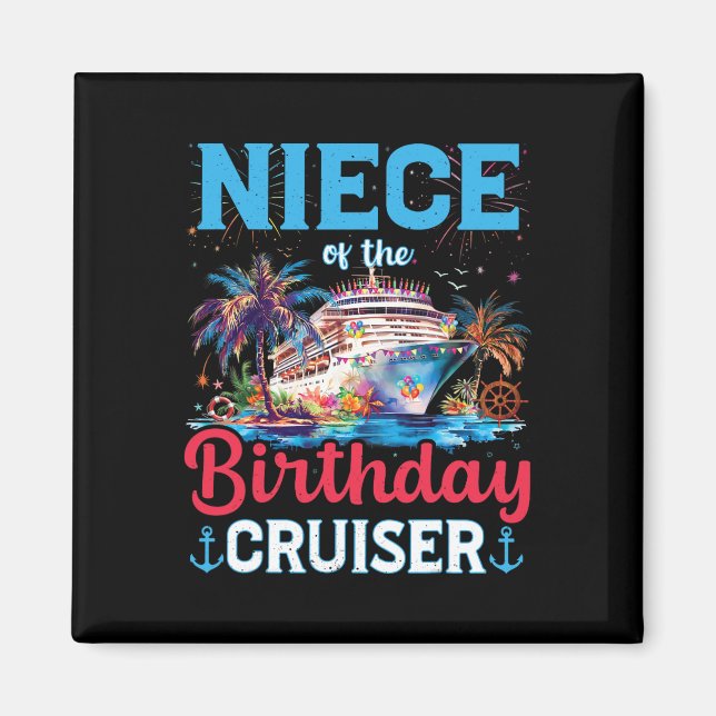 Imán Crucero Gracioso De La Noche Del Cumpleaños (Frente)