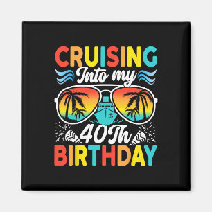 Imán Crucero hacia mi cumpleaños 40 Crucero familiar 40