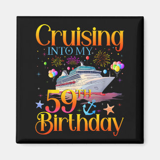 Imán Crucero hacia mi cumpleaños 59 Crucero 59 años de