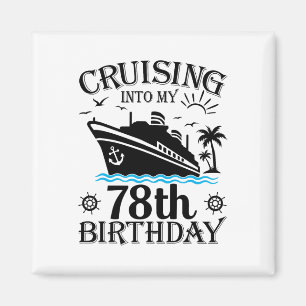 Imán Crucero hacia mi cumpleaños 78 Crucero 78 años