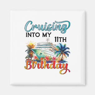 Imán Crucero hacia mi cumpleaños número 11 Crucero Cump