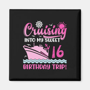Imán Crucero hacia mi dulce viaje de cumpleaños número 