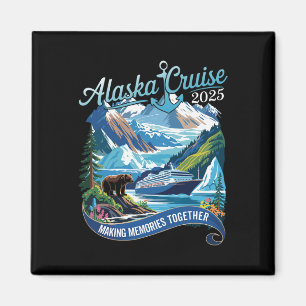 Imán Crucero por Alaska 2025 para Familias Amigos y Gru