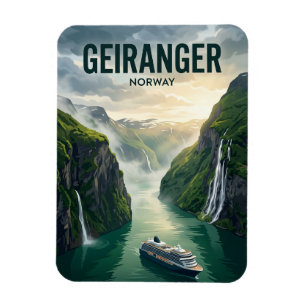 Imán Crucero por el Geirangerfjord Noruega