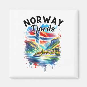 Imán Crucero por los Fiordos de Noruega Bandera Noruega