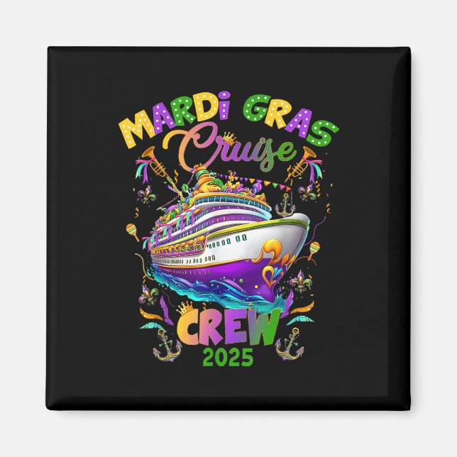 Imán Cruceros de Carnaval Mardi Gras 2025 (Frente)