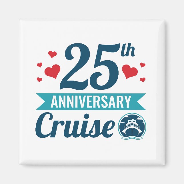 Imán Cruceros por el 25 aniversario (Frente)