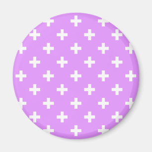 Imán Cruces blancas de la polca en lila